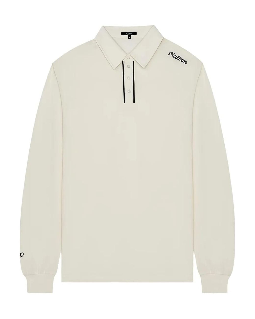 Malbon Golf White X Jesper Parnevik Long-Sleeved Polo Shirt for men
