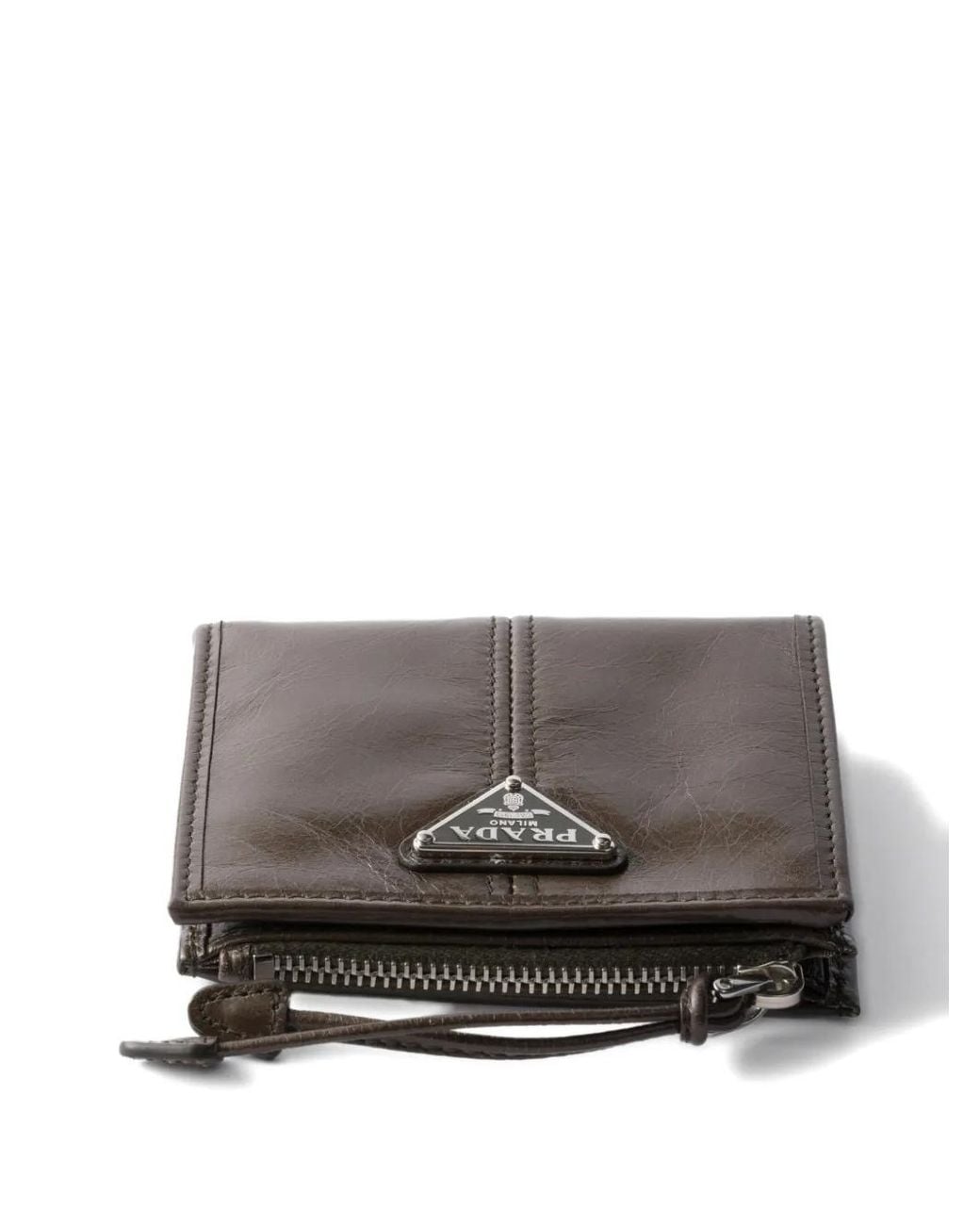 Prada Portemonnaie Mit Logo in Brown für Herren