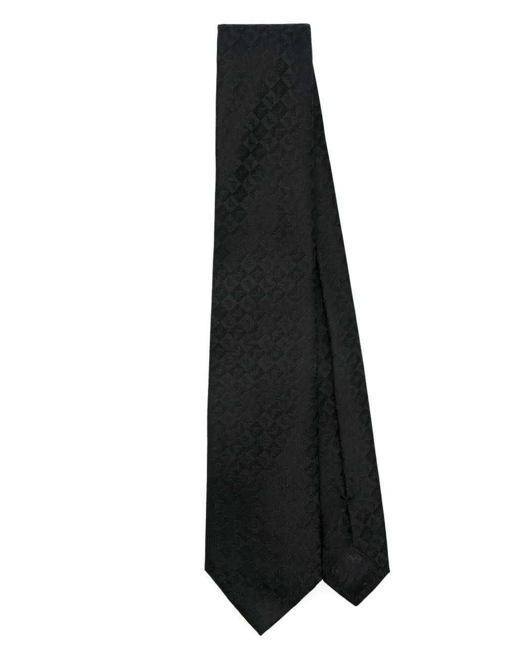 Emporio Armani Black Silk Tie for men