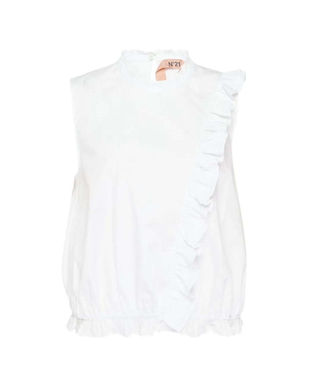 Blouse Volantée N°21 en coloris White