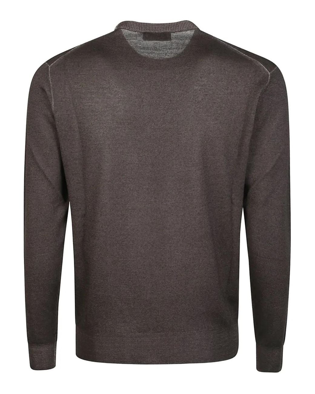 Altea Gray Crew-Neck Wool Sweater for men
