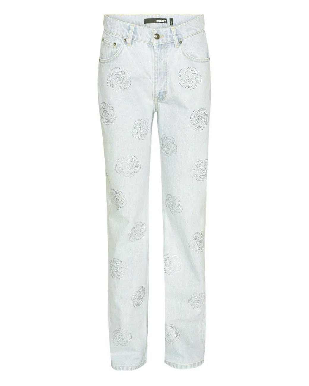 ROTATE BIRGER CHRISTENSEN Blue Stud-Embellished Jeans