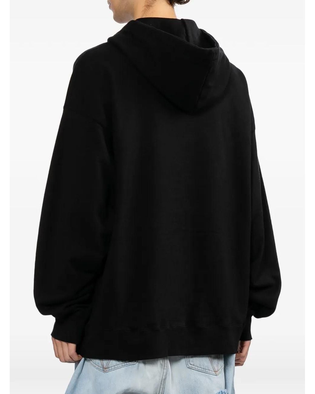 Maison Mihara Yasuhiro Black Leon Printed Hoodie