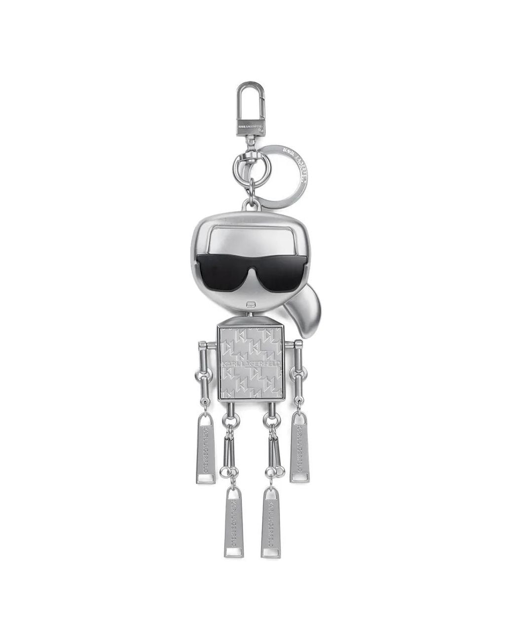 Karl Lagerfeld White Ikon Robot Keychain for men