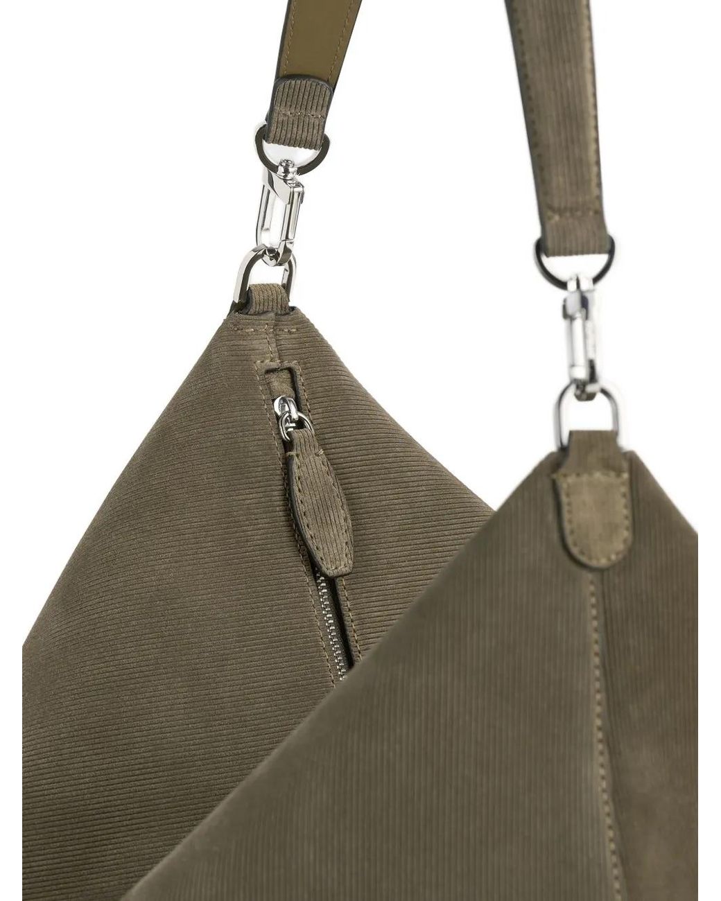 Totême  Gray Medium Bevel Shoulder Bag