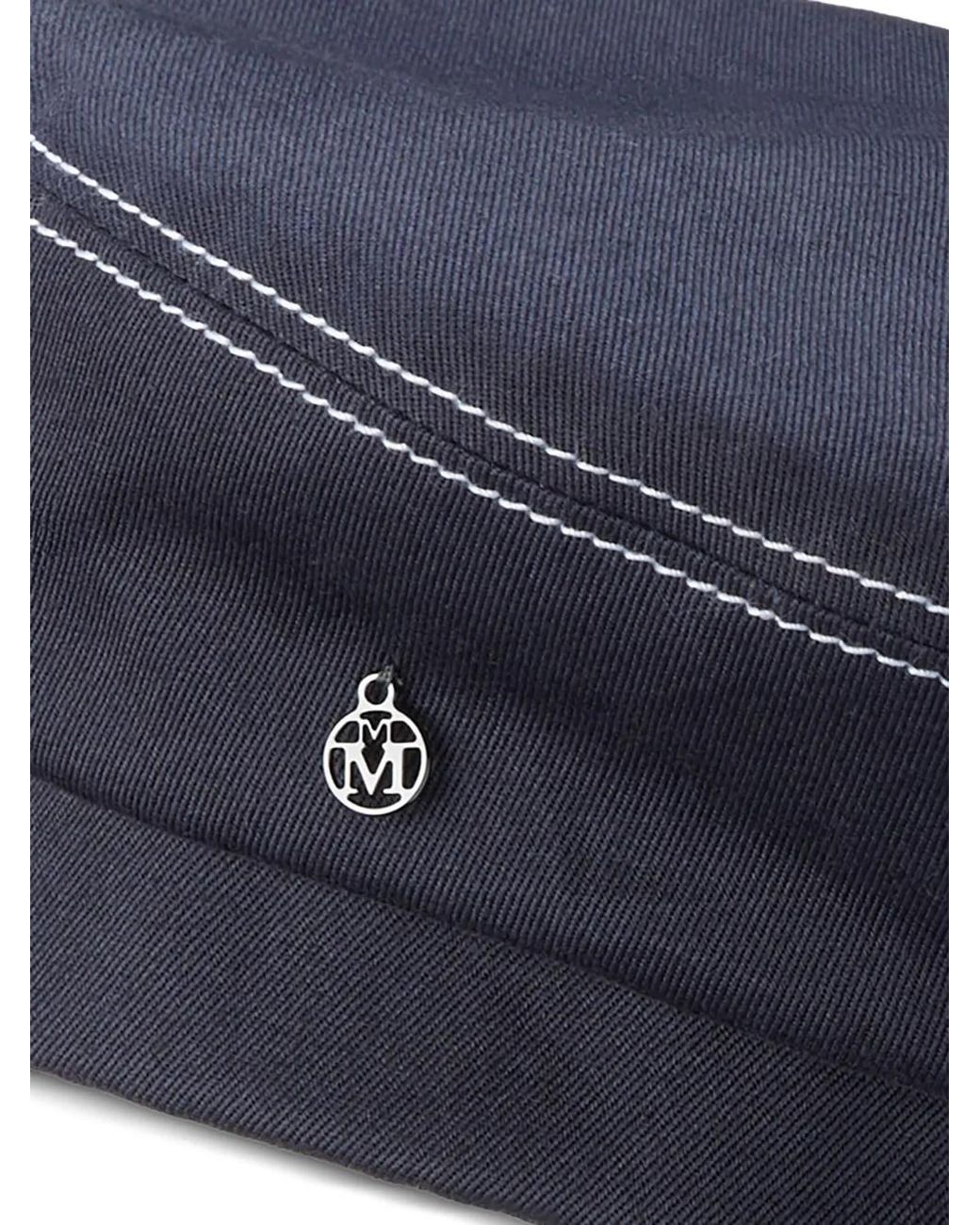Maison Michel Blue New Billy Stitched Hat