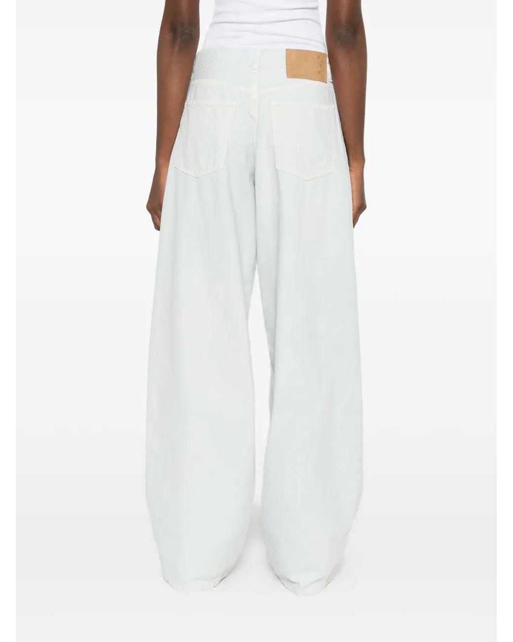 Haikure White Wide Trousers