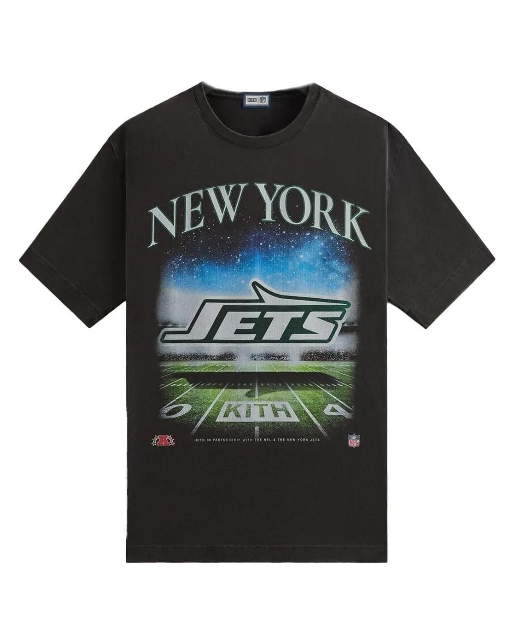 Kith Black X Nfl '47 Jets "Vintage" T-Shirt for men