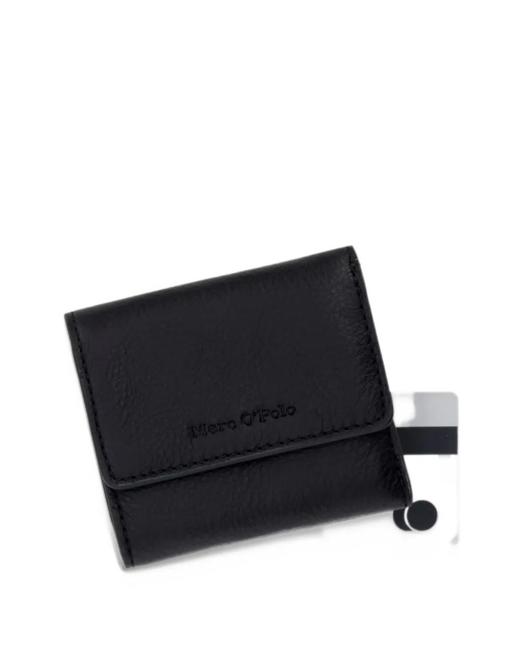 Marc O' Polo Black Jean Logo-Debossed Leather Wallet