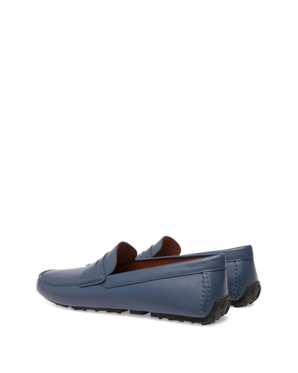 Bally Blue Pilot Driver Leather Loafers for men