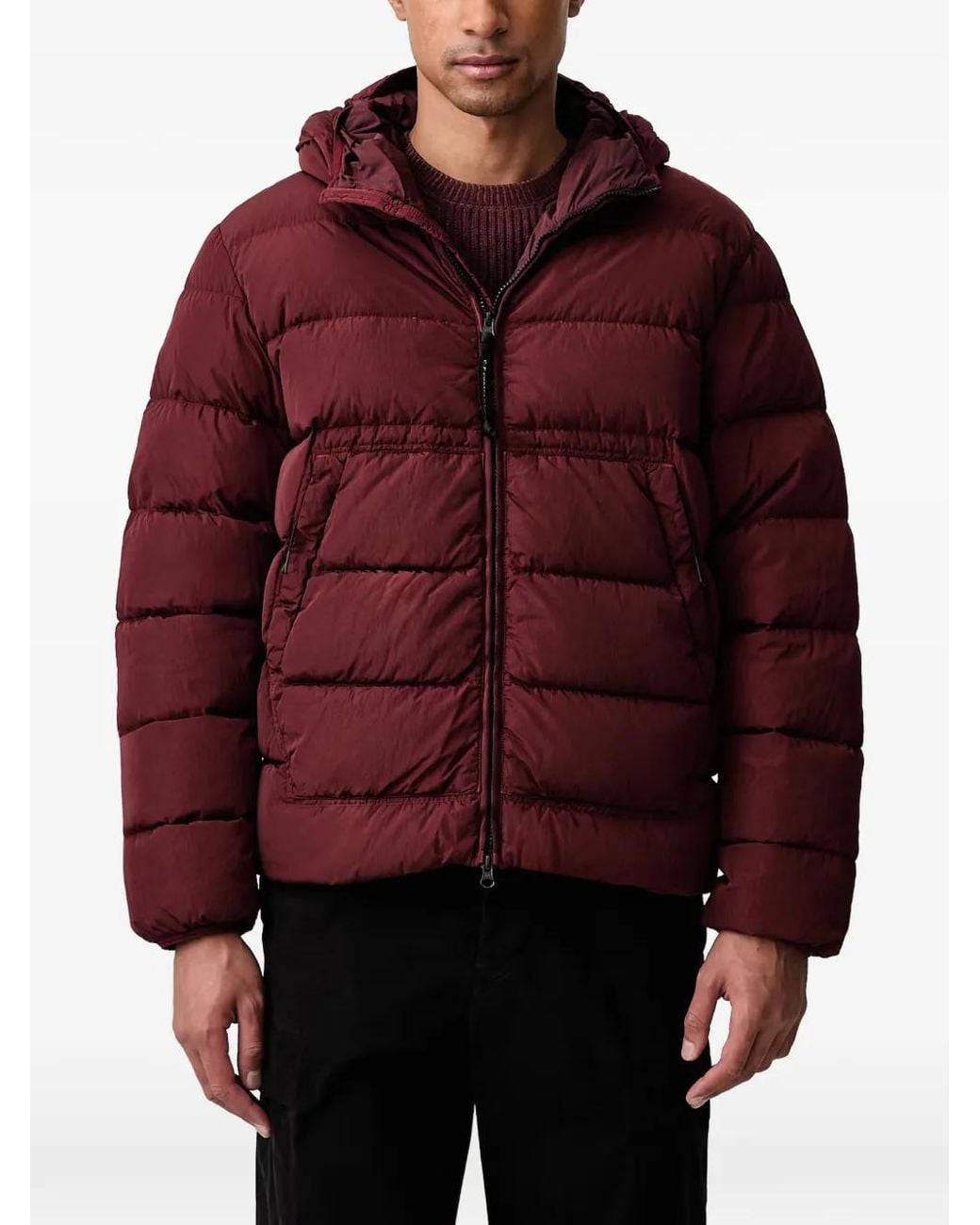 C P Company Red Chrome-R Goggle Down Jacket for men
