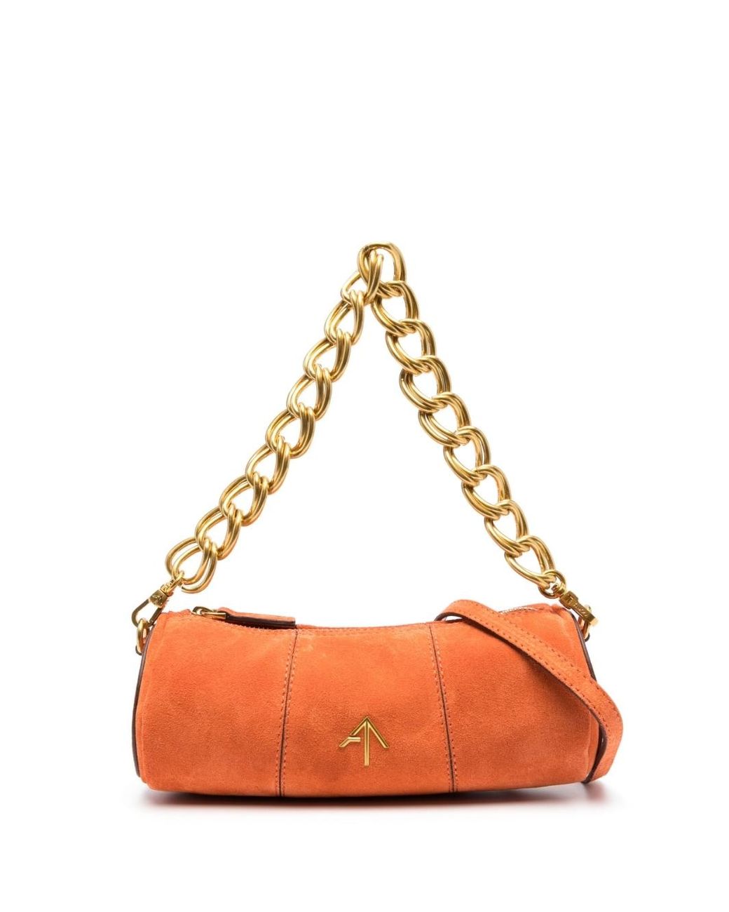 MANU Atelier シリンダー スエード ショルダーバッグ オレンジ | Lyst