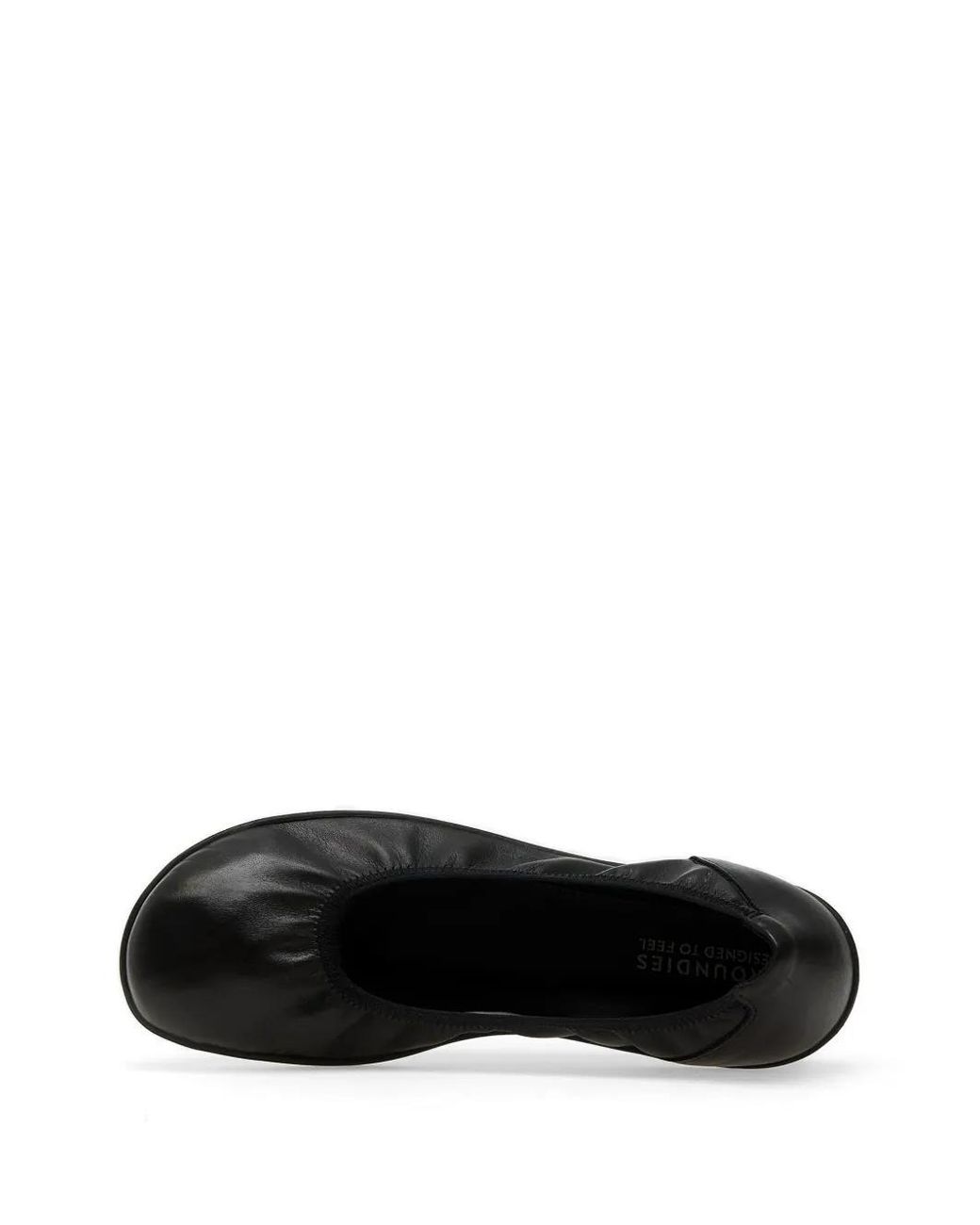 Groundies Black Lily 3.0 Leather Ballet Flats