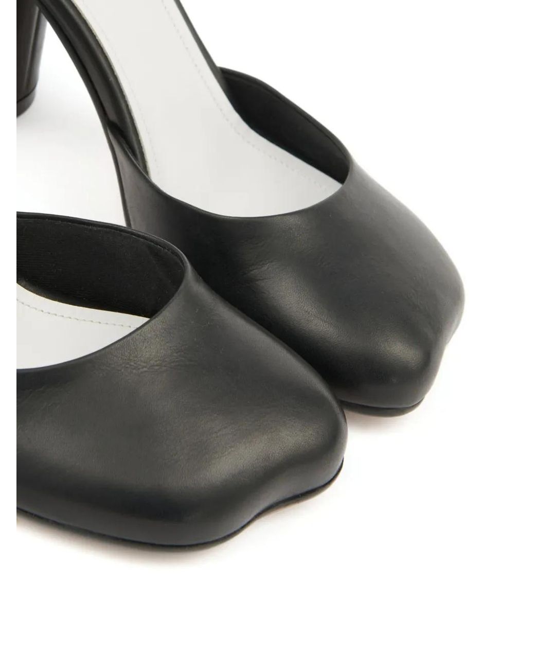 MM6 by Maison Margiela Black Leather Pumps