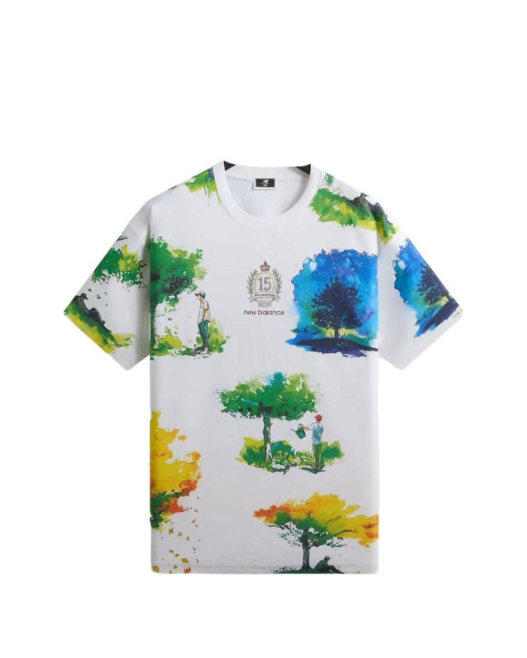 Kith Blue X New Balance Watercolor Quinn T-Shirt for men