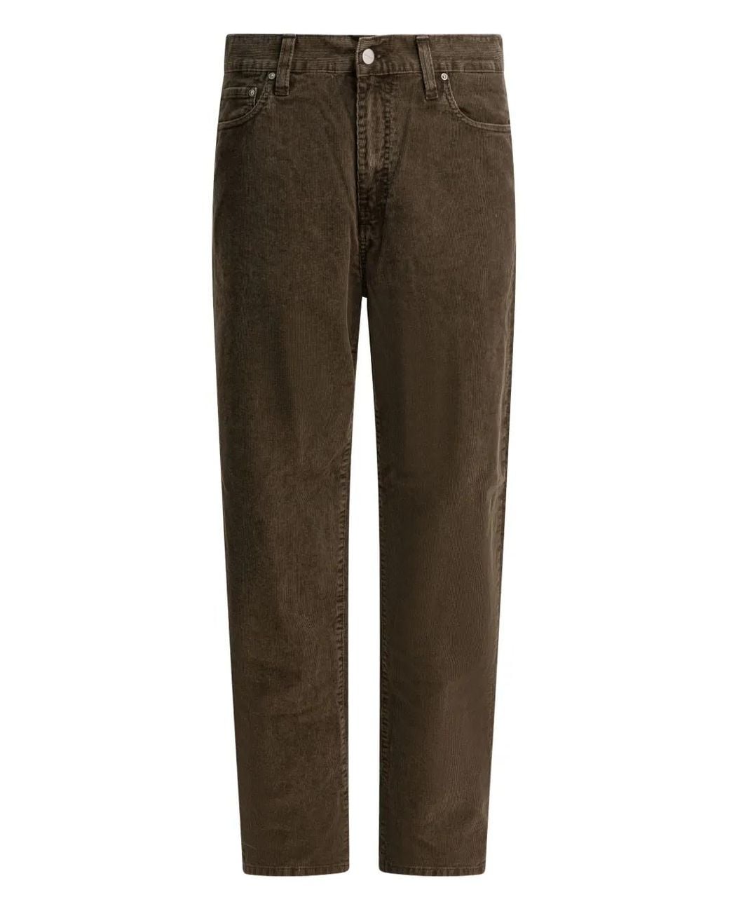 Carhartt Brown Aaron Corduroy Patch Trousers for men