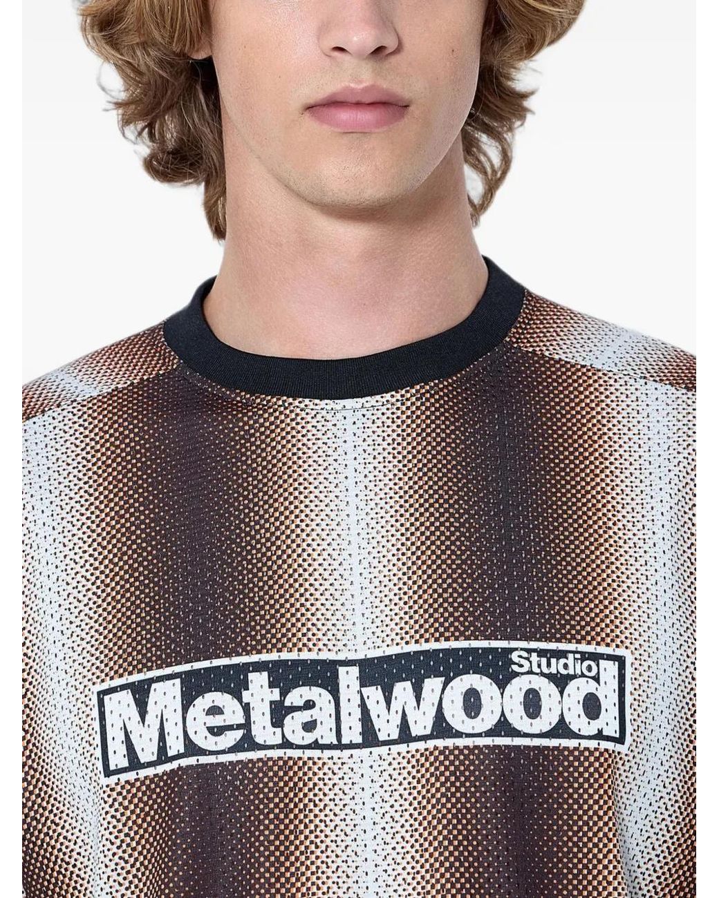 METALWOOD STUDIO Gray T-Shirt À Logo Poitrine for men