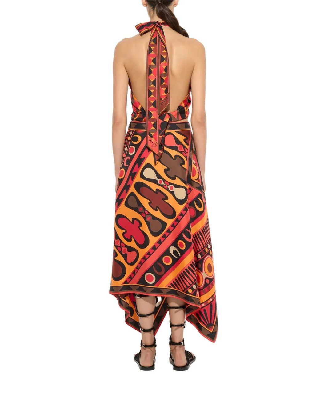 Emilio Pucci Red Manuba Print Silk Top