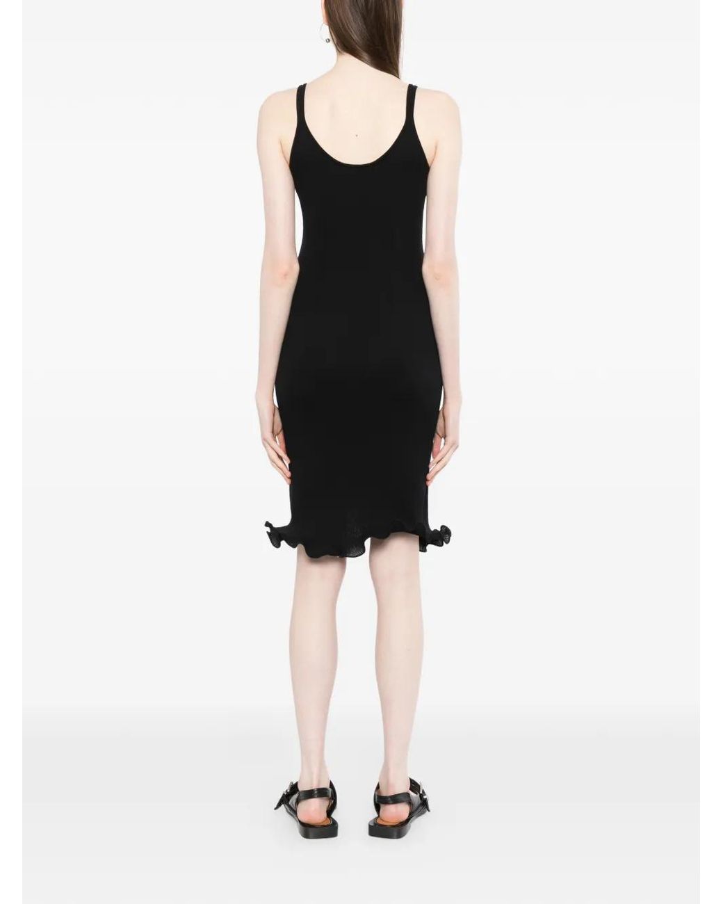 JNBY Black Budding-Hem Mini Dress