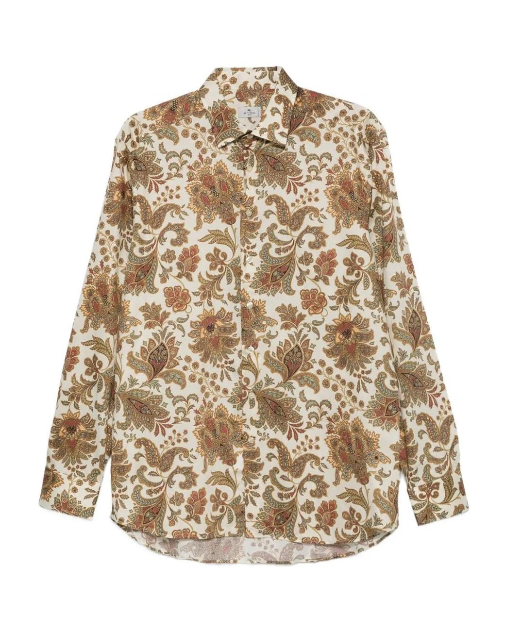 Etro Natural Paisley-Print Cotton Shirt for men