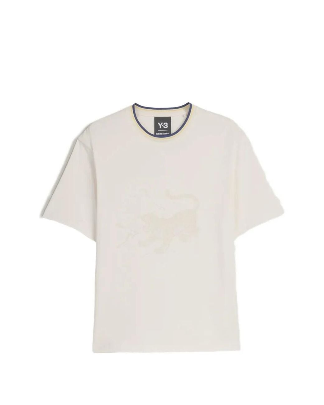 Adidas White Y-3 Graphic-Print T-Shirt for men
