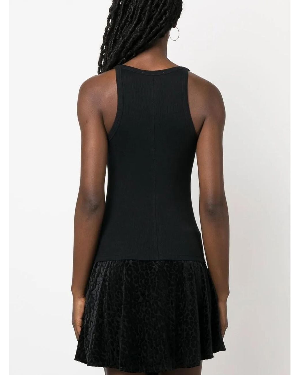 IRO Top Met Spaghettibandjes in het Black