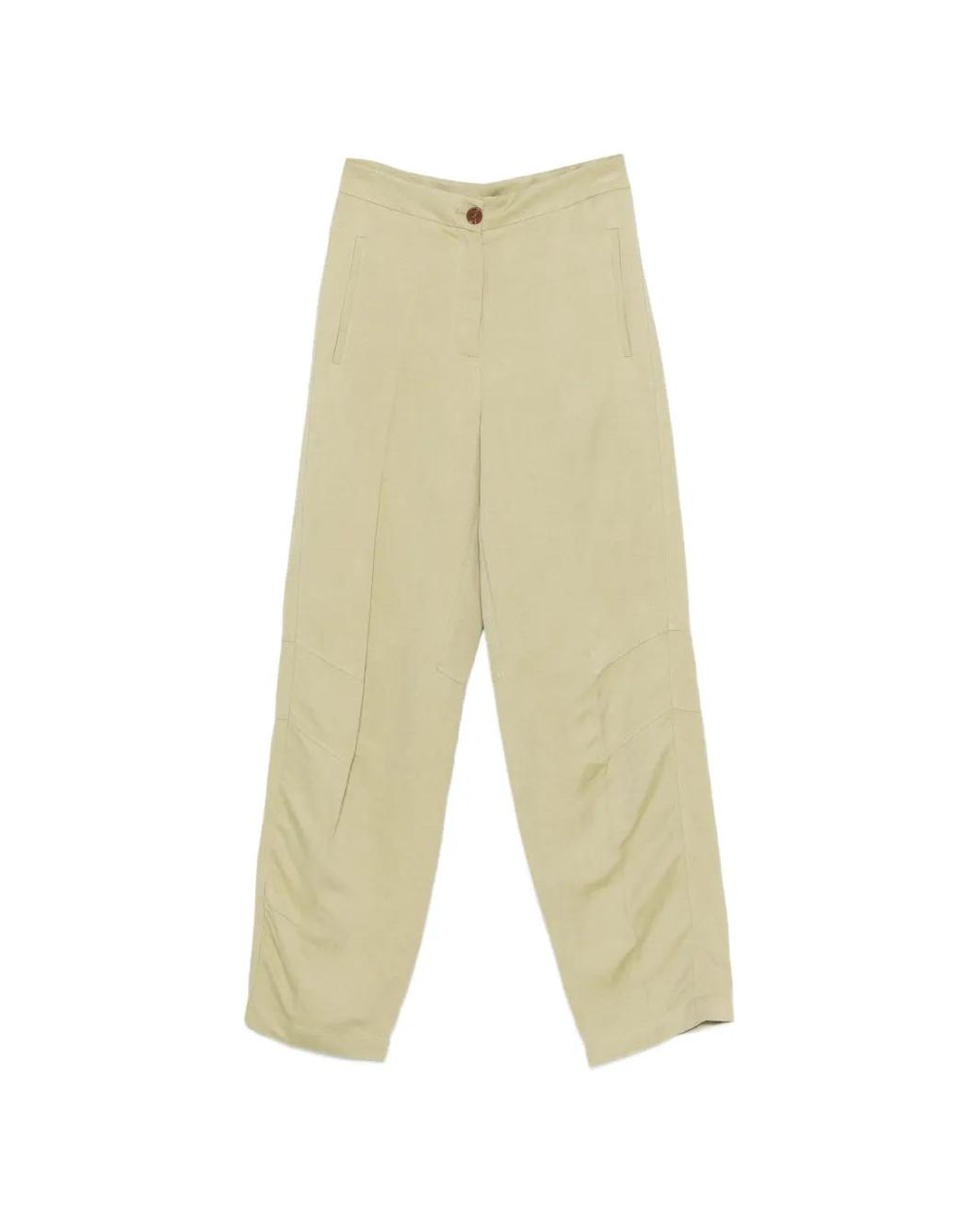 Erika Cavallini Semi Couture White Button Detail Trousers