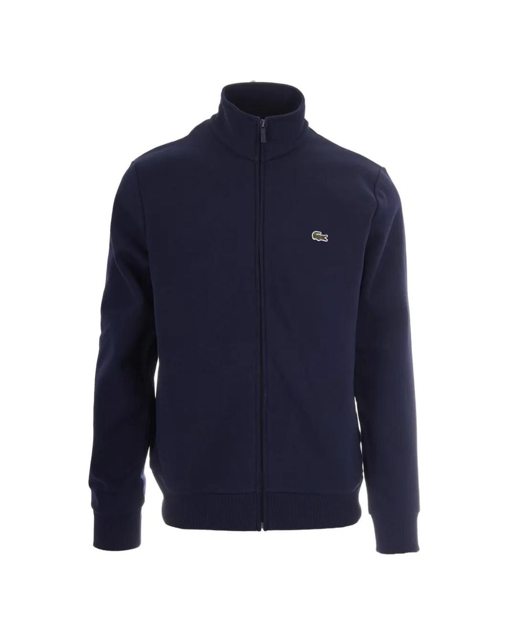 Lacoste Blue Zipped Fleece Sweatshirt for men
