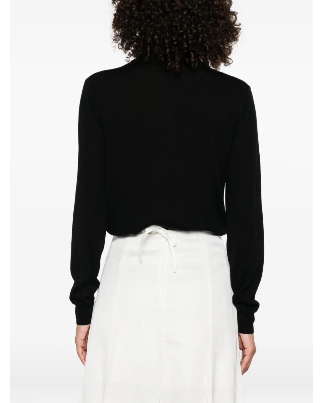 P.A.R.O.S.H. Black Button-Up Bodysuit