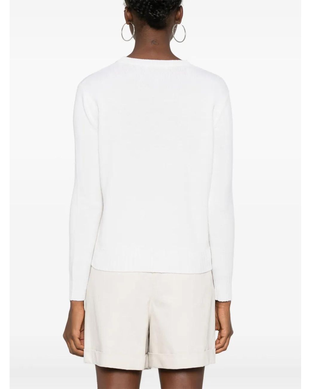 Max Mara White Viglio Pullover