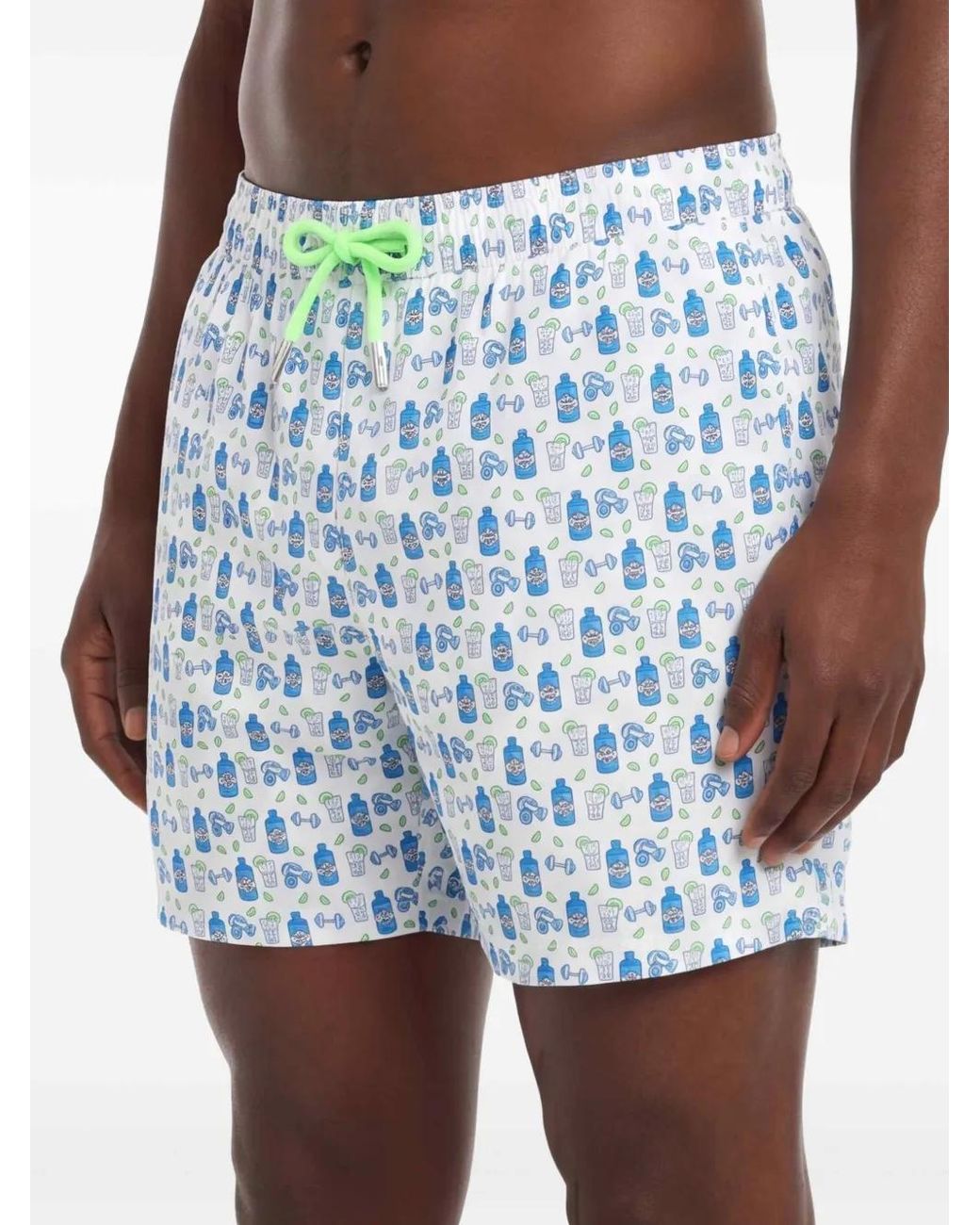 Mc2 Saint Barth Blue Lighting Micro Fantasy Drawstring Swim Shorts for men