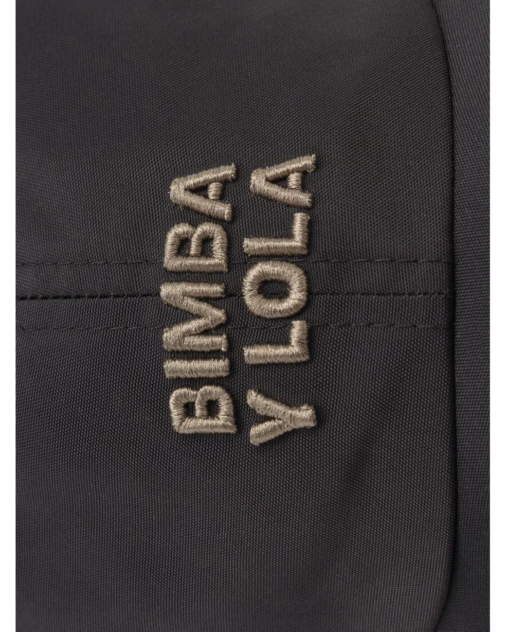 Bimba Y Lola Black Nylon And Fur Cap