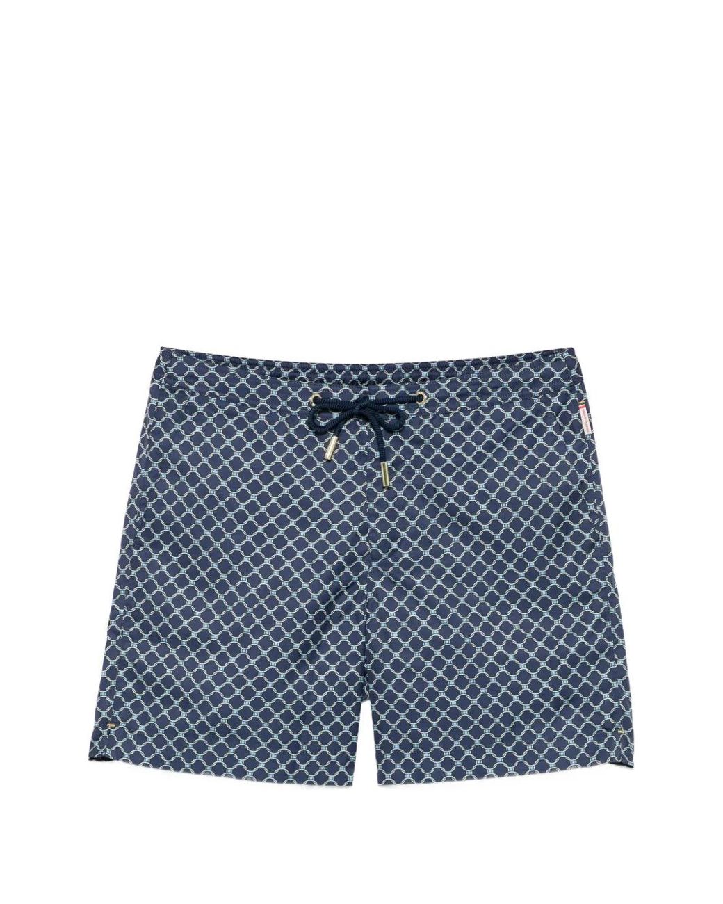 Orlebar Brown Blue Geometric-Pattern Drawstring Swim Shorts for men