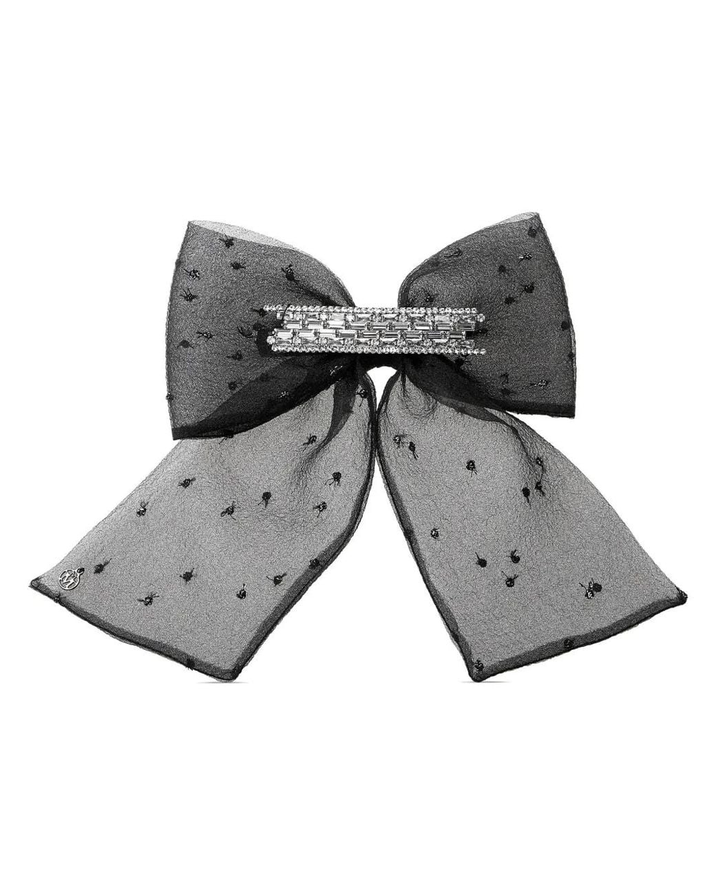 Maison Michel Gray Willa Crystal-Embellished Hair Clip
