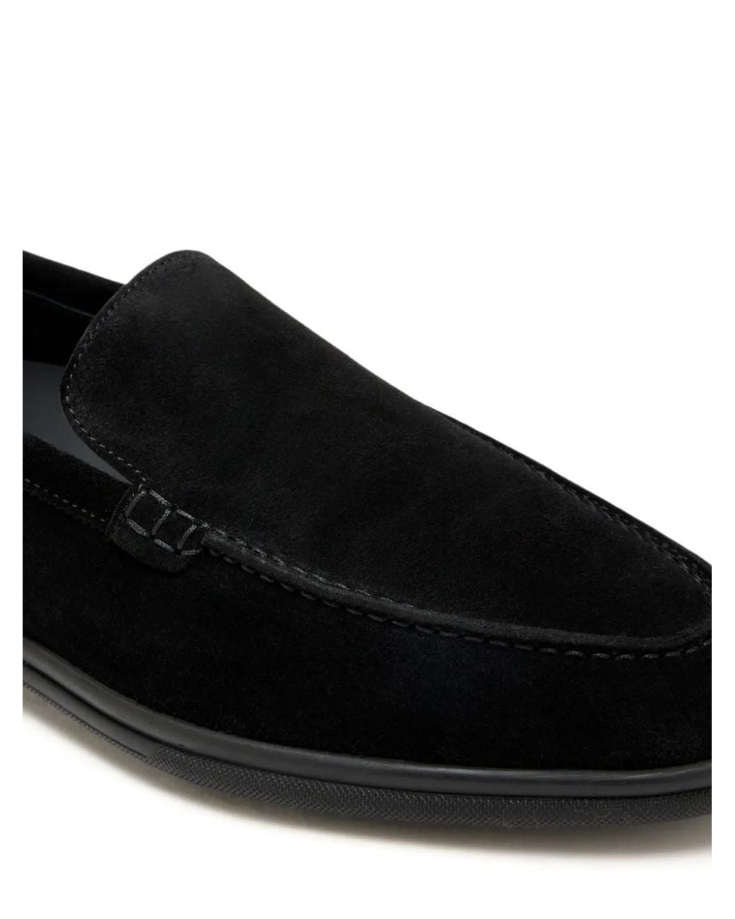 Scarosso Black Suede Loafers