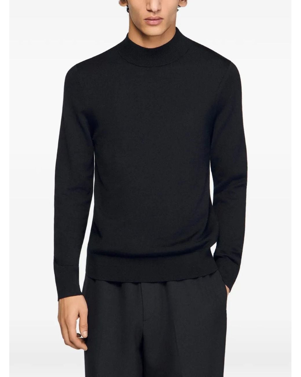 Pull À Col Montant Sandro pour homme en coloris Black