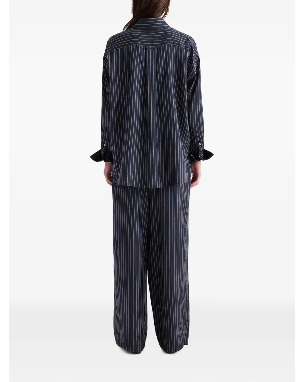 Twp Blue Big Joe Vertical-Stripe Shirt