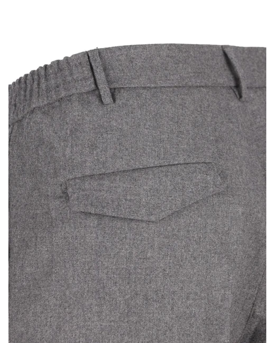 Tagliatore Gray Pressed-Crease Tailored Trousers for men