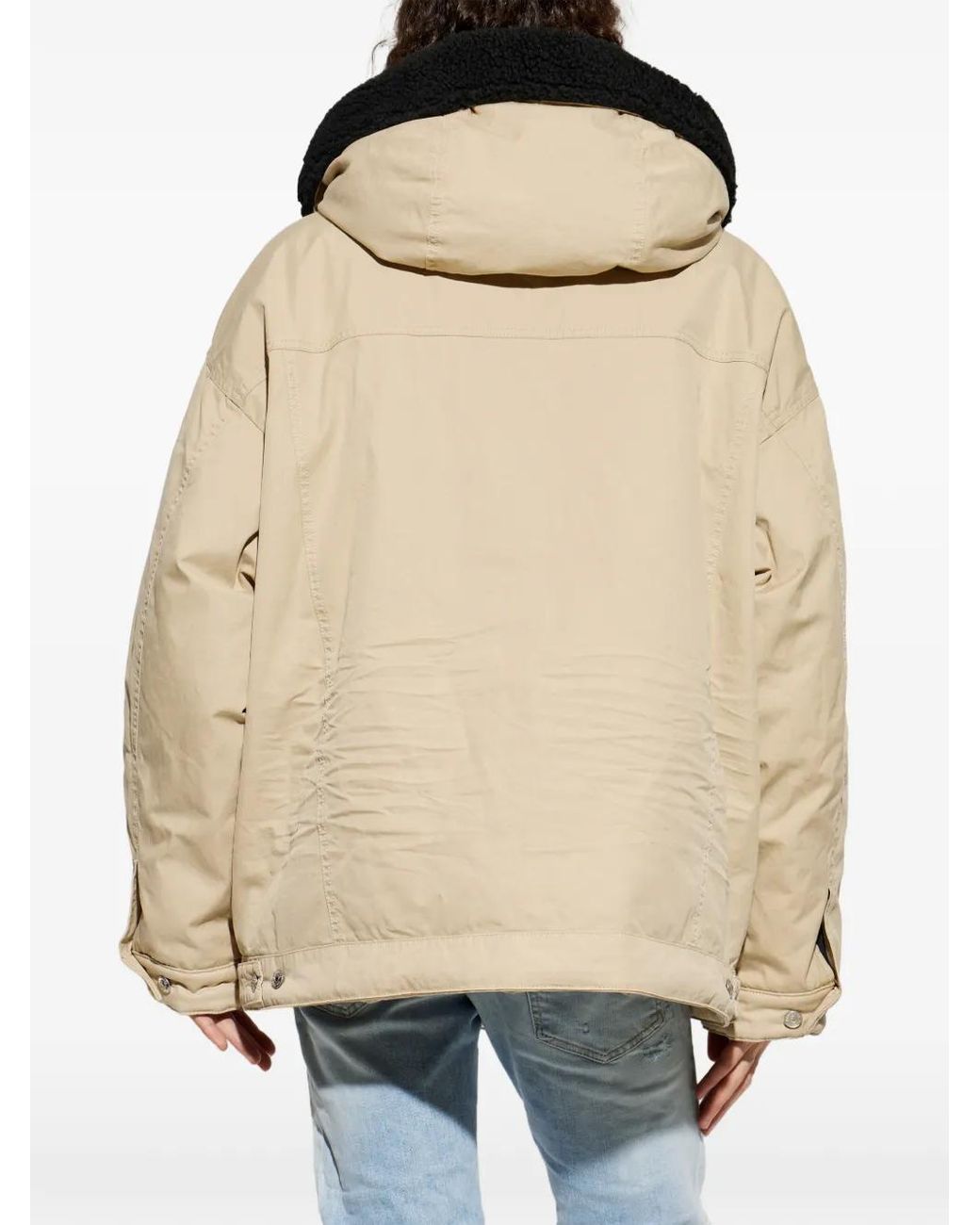 DSquared² Natural Logo-Patch Hooded Jacket for men