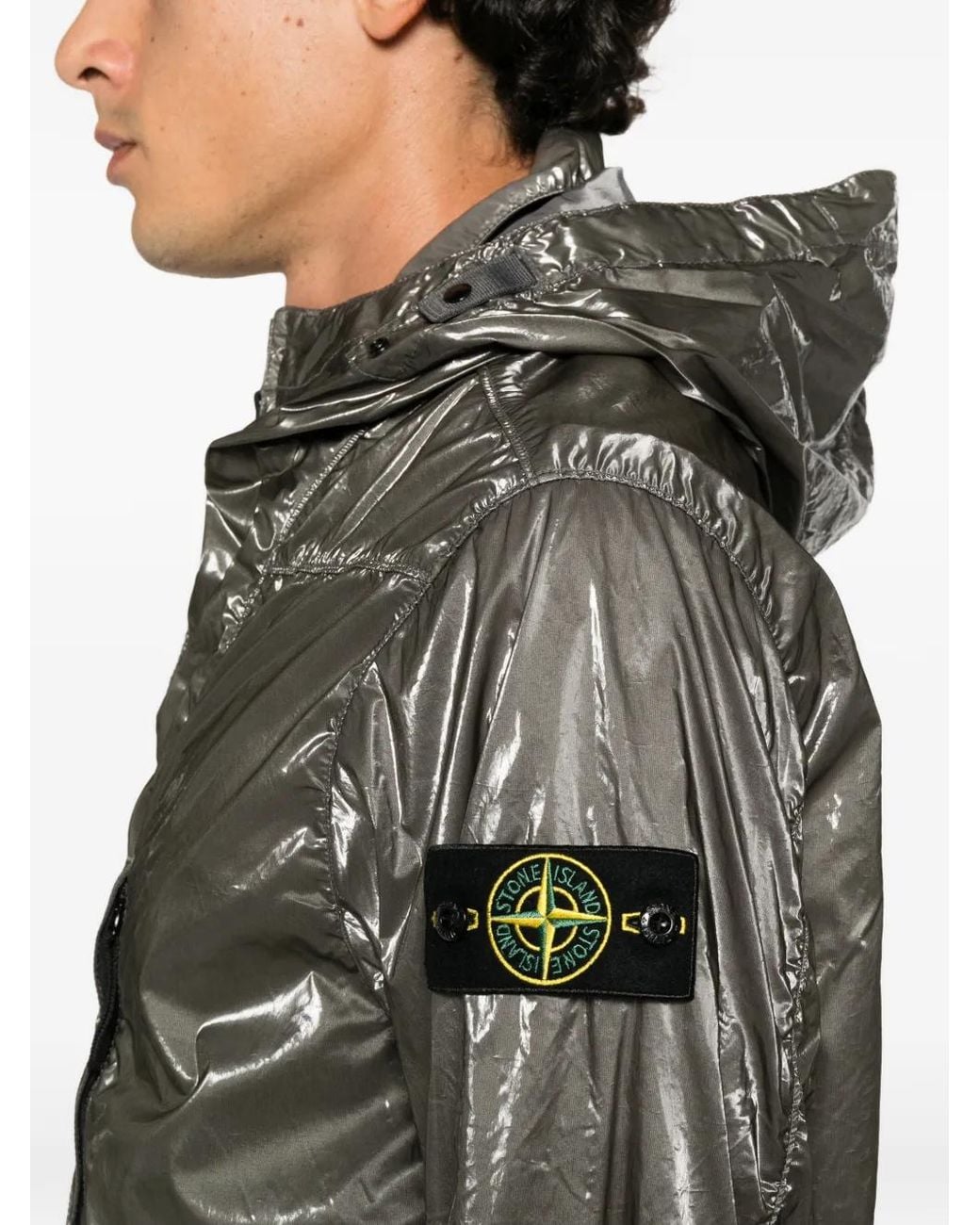Stone Island Brown 41Ns01 Zip-Up Jacket for men