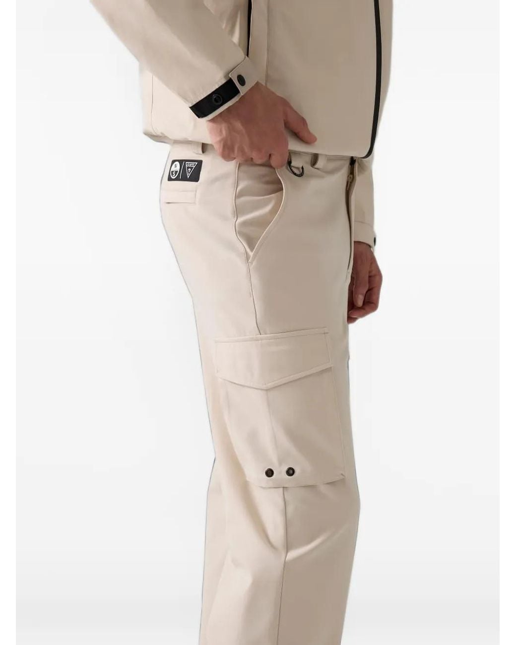 Guess Natural Nylon Cargo Trousers for men