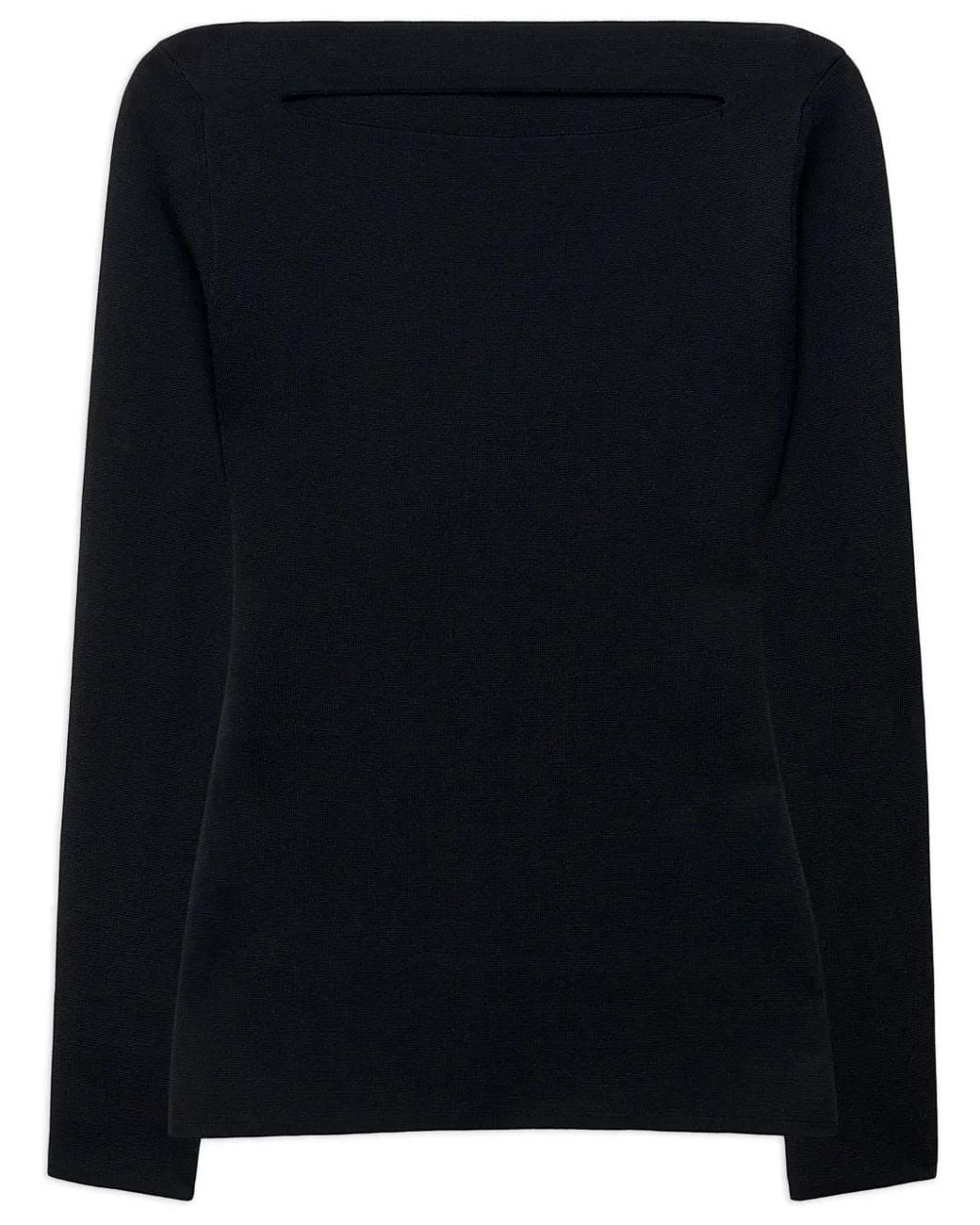 Top Con Aberturas Another Tomorrow de color Black
