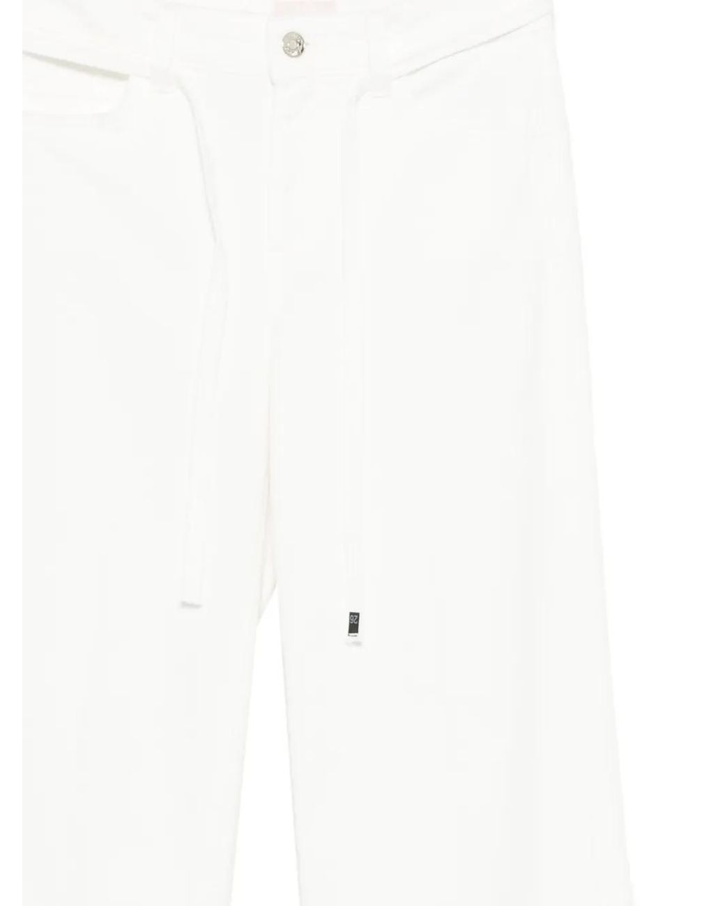 Liu Jo White Drawstring-Fastening Jeans