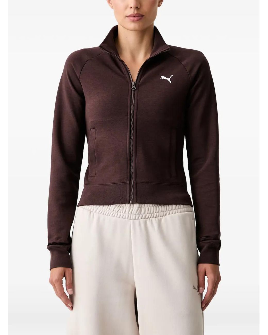 PUMA Logo-Embroidered Raglan-Sleeve Sweatshirt