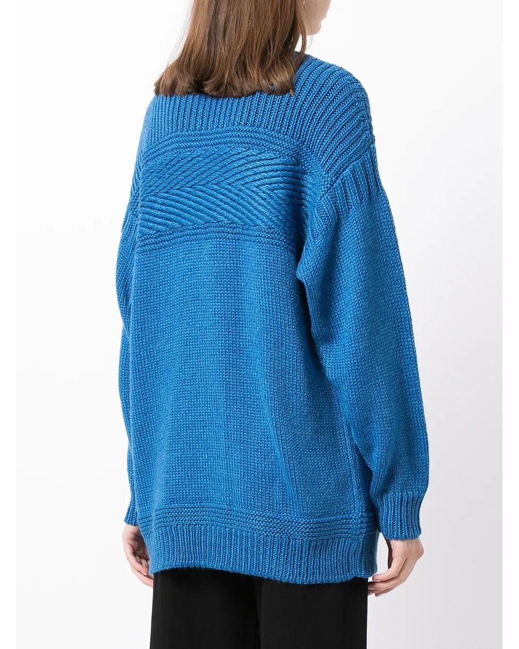 Isabel Marant Blue Long-Sleeve Knitted Jumper