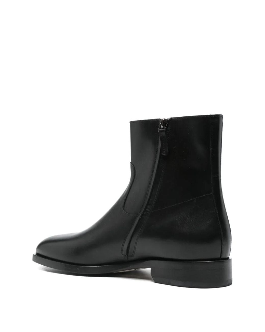 Henderson Black Leather Boots for men