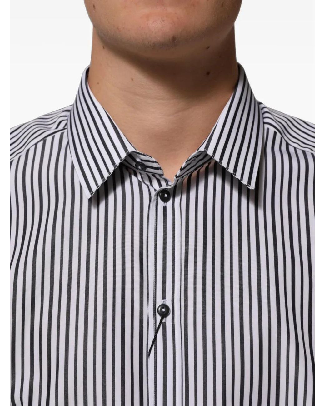Dolce & Gabbana Gray Striped Shirt for men