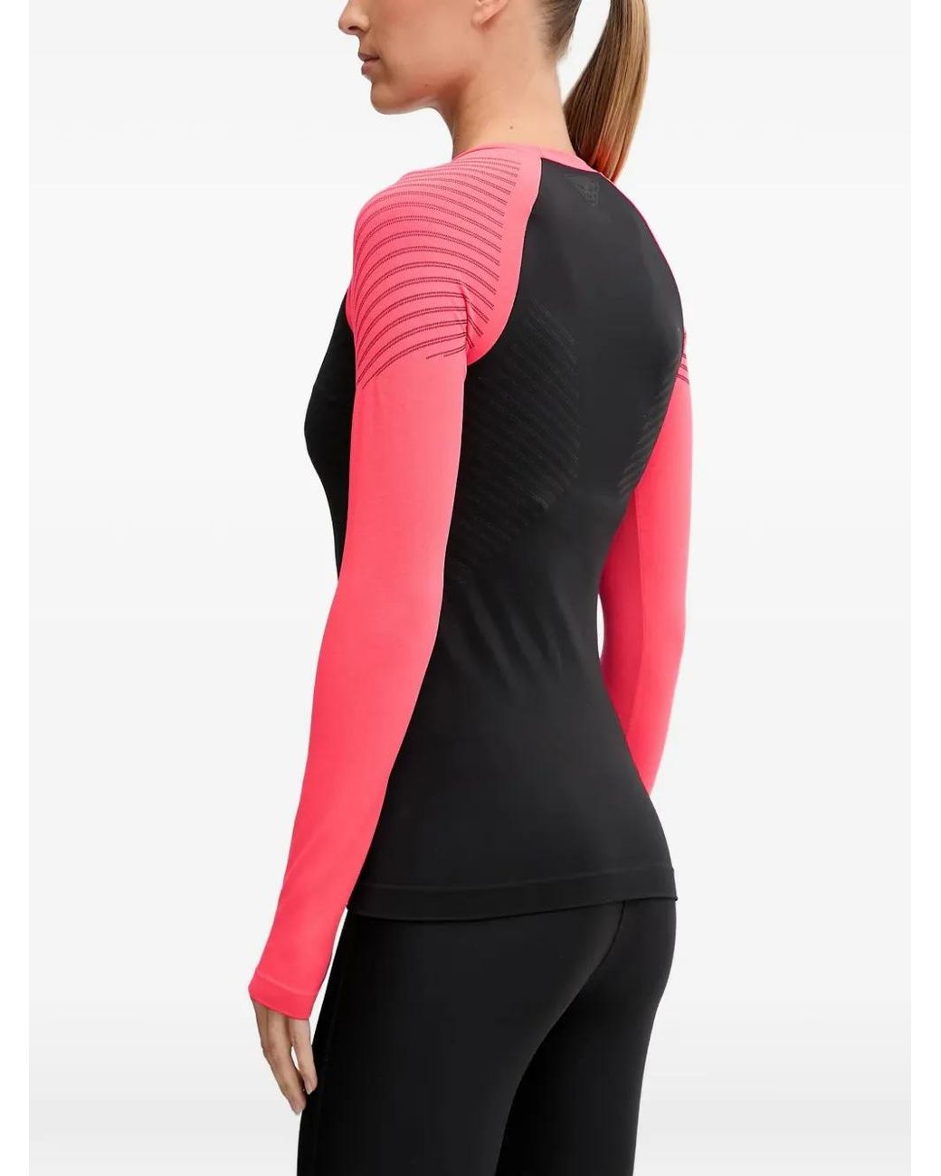 Dynafit Red Raglan-Sleeve Logo-Print Top