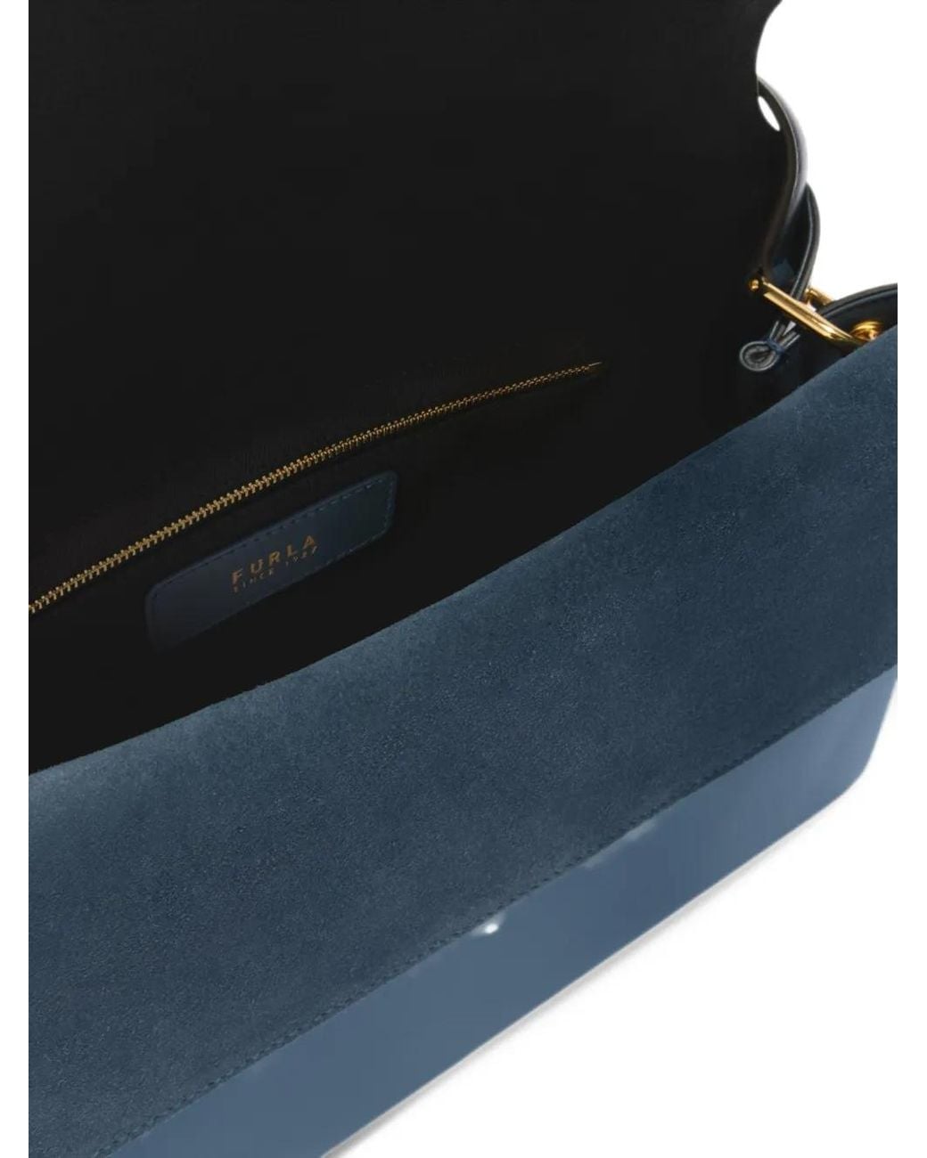 Furla Blue Domus Shoulder Bag M
