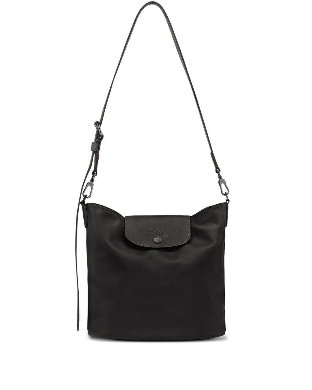 Longchamp Black Medium Le Pliage Xtra Leather Shoulder Bag